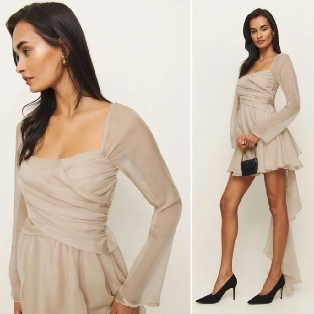 Reformation Laila Dress Beige Brans New